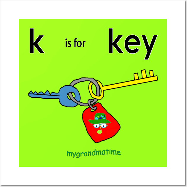 k is for key Wall Art by mygrandmatime